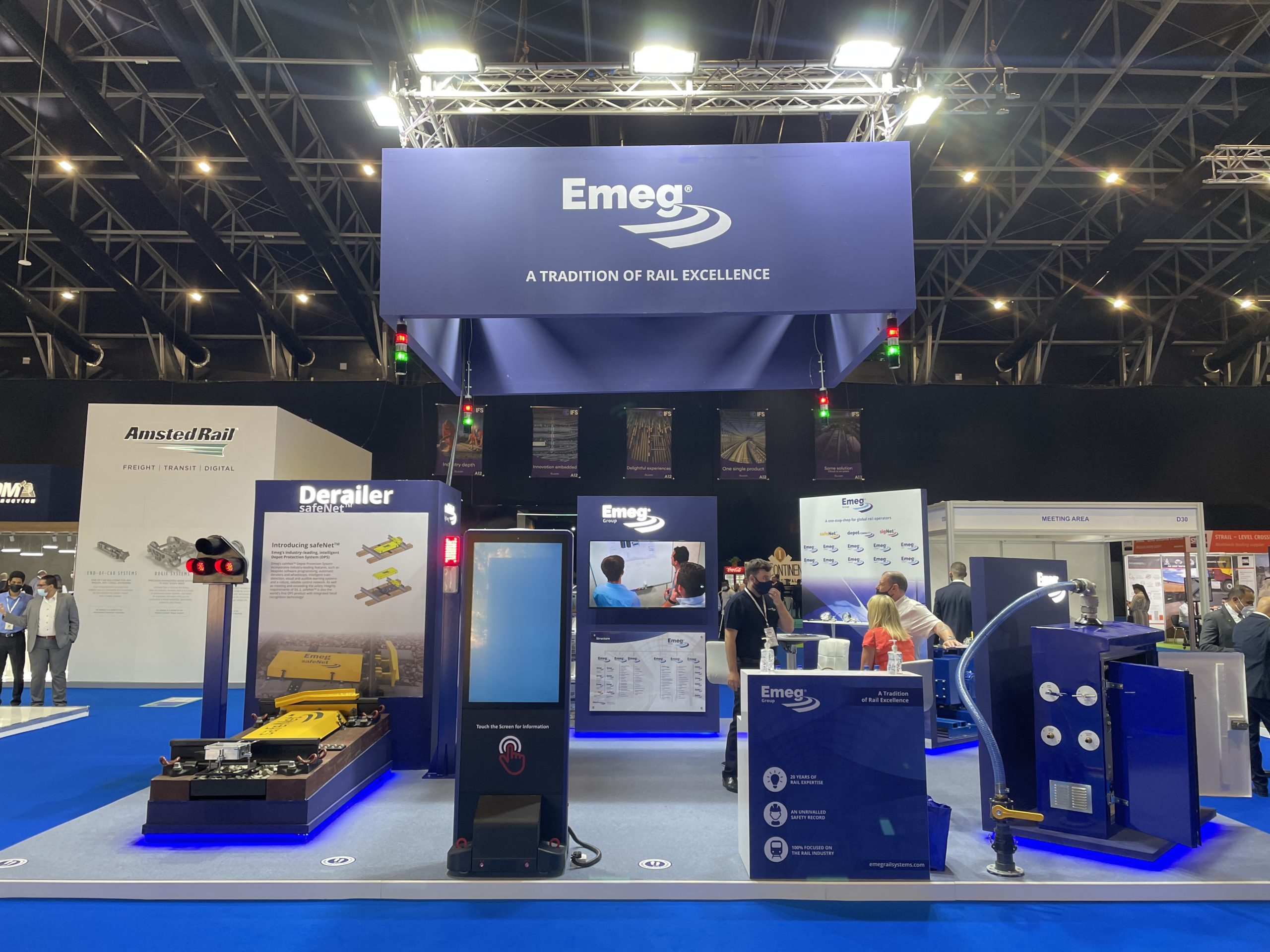 Emeg Group's stand at Middle East Rail 2021